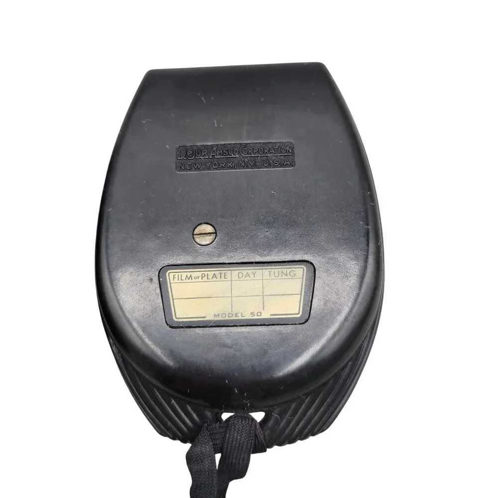 Vintage DeJur Model 50 Exposure Meter Original Leather Case and Strap